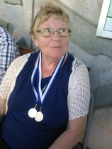 Aino Holappa voitti mestaruuden sekä tikan- että kettinginheitossa.