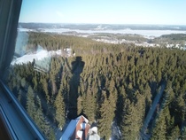 Kuopiota ihailemassa Puijon tornista.