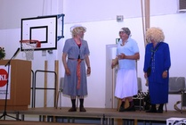 Leidit lavalla.Paavo Pelkonen, Hannes Pilto ja Aarne Sieppo