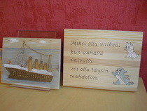 Irmeli Juntusen puutyöt.